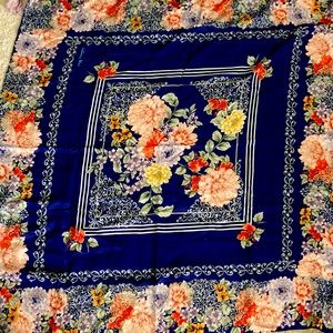 Johnny Was Blue Silk Scarf (pre-owned)